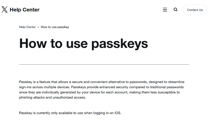 鄂城苹果维修店铺分享iOS用户如何通过通行密钥(Passkey)登录 