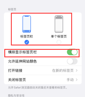 鄂城iPhone授权维修分享Safari浏览器如何切换标签栏位置 